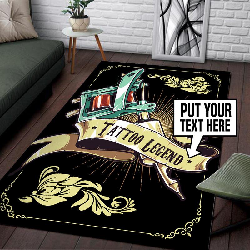 Personalized Tattoo Legend Rug 05973