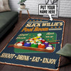 Personalized Billiard Pool Room Rug 06120