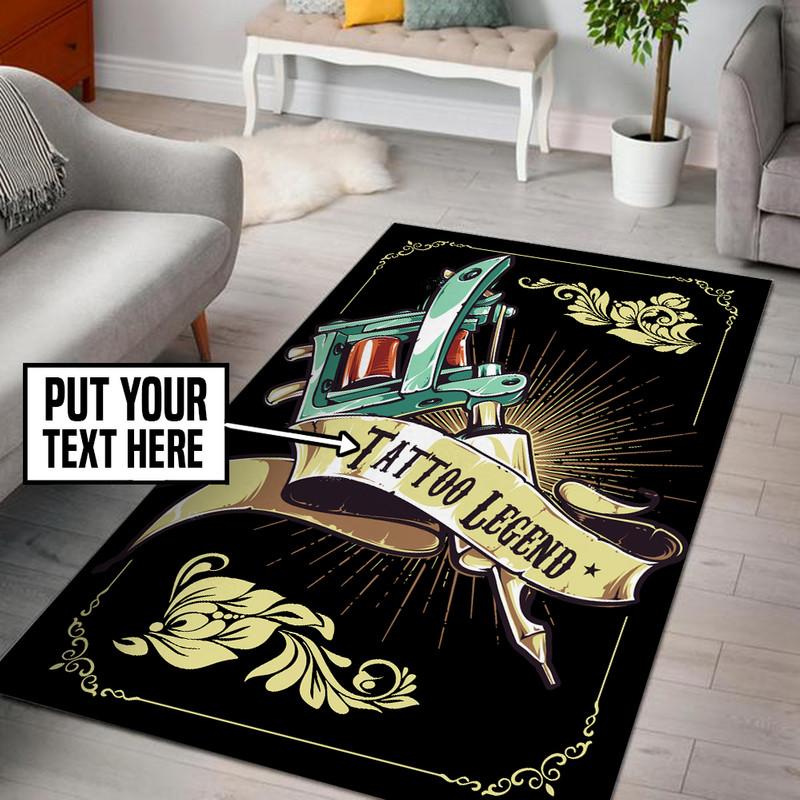 Personalized Tattoo Legend Rug 05973