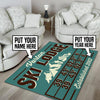 Personalized Ski Lodge Farmhouse Rug 05512