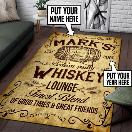 Personalized Whiskey Lounge Rug 06013