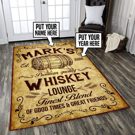 Personalized Whiskey Lounge Rug 06013
