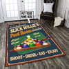 Personalized Billiard Pool Room Rug 06120