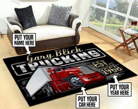 Personalized Trucking Rug 06305