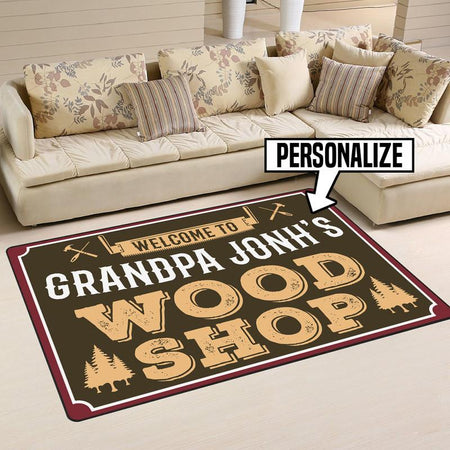 Personalized Woodshop Rug 05402