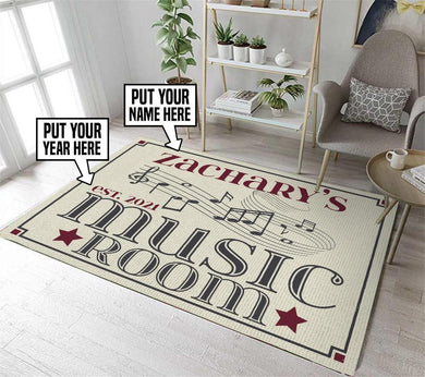 Personalized Music Room Rug 06422