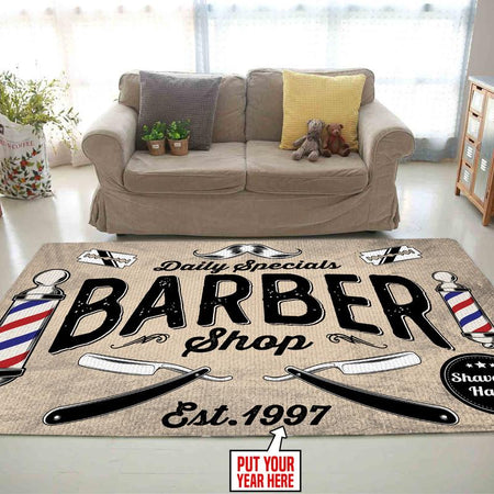 Personalized Barber Shop Rug 05607