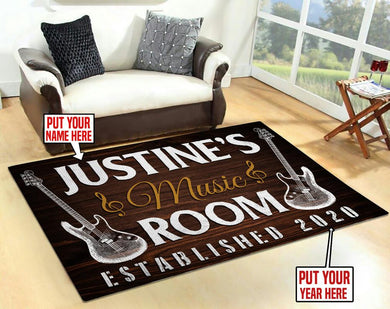 Personalized Music Room Rug 06507