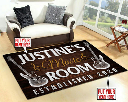 Personalized Music Room Rug 06507