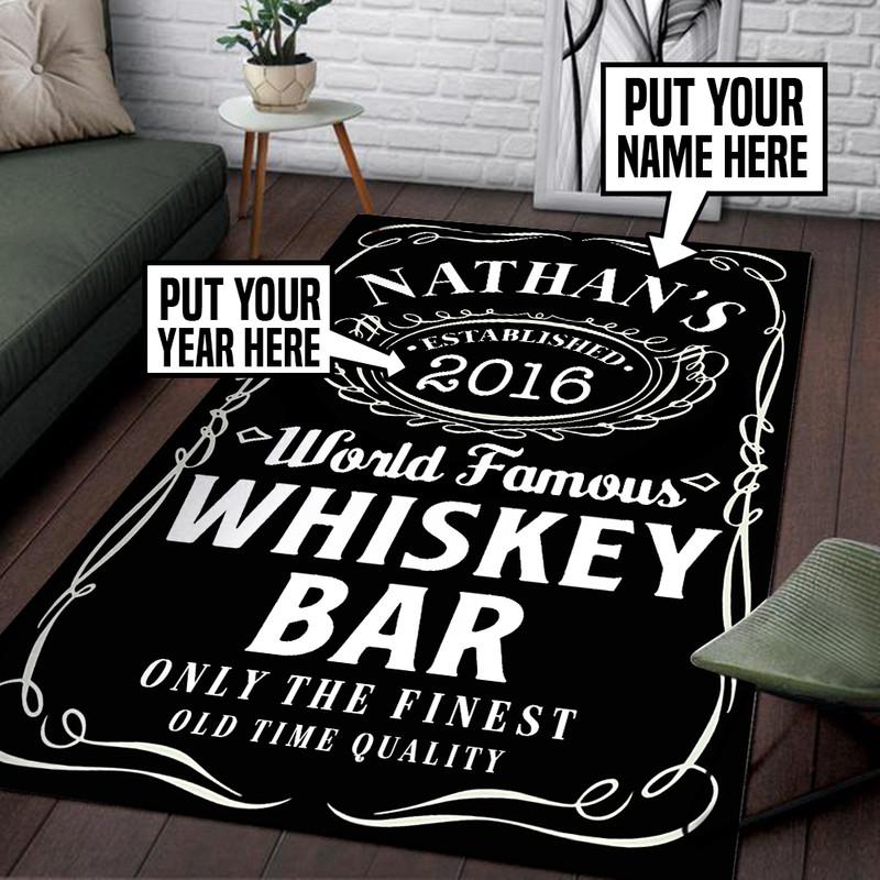 Personalized Whisky Bar Rug 05493