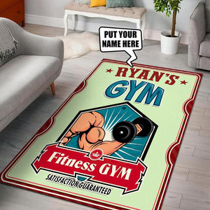 Personalized Fitness Club Rug 06719