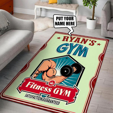 Personalized Fitness Club Rug 06719