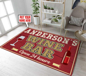 Personalized Wine Bar Rug 06095