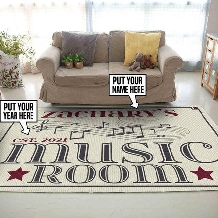 Personalized Music Room Rug 06422