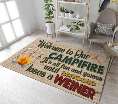 Welcome To Our Campsite Rug 06148
