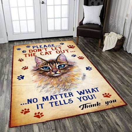 Don't Let The Cat Out Rug 06019