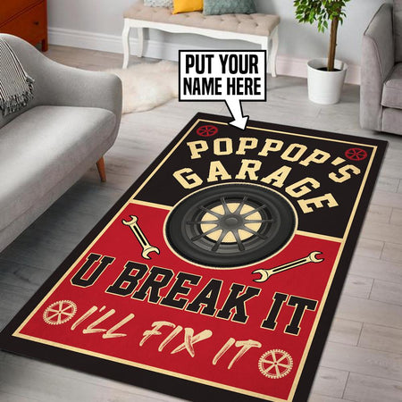 Personalized Garage Rug 06428