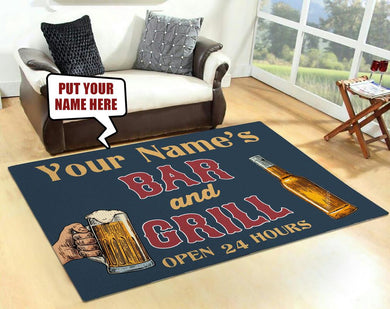 Personalized Bar And Grill Rug 06581