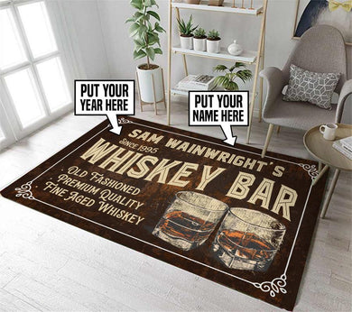 Personalized Whiskey Bar Rug 06639