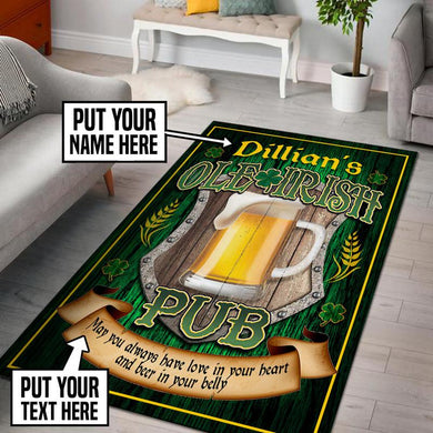 Personalized Irish Pub Rug 06482