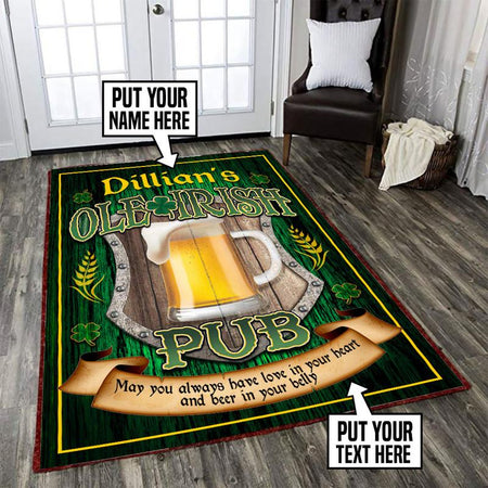 Personalized Irish Pub Rug 06482