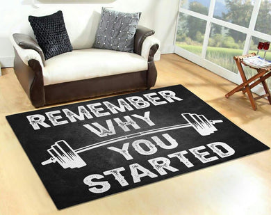 Fitness Remember Why You Started Rug 06669