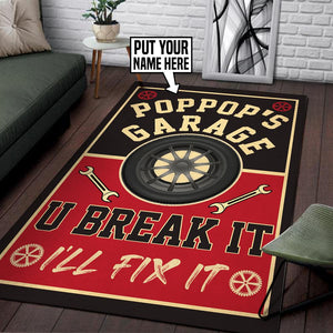 Personalized Garage Rug 06428