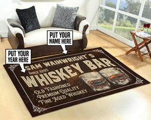 Personalized Whiskey Bar Rug 06639