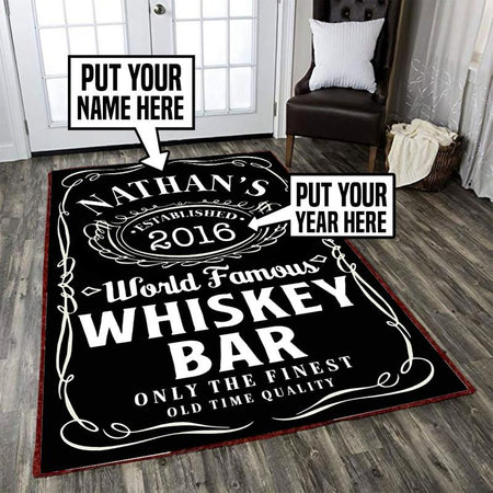 Personalized Whisky Bar Rug 05493