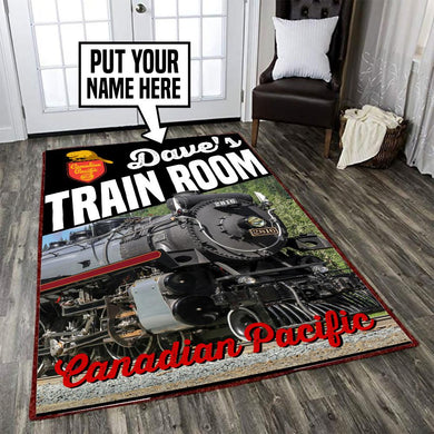 Personalized Canadian Pacific Locomotive Railroad Rug 05354