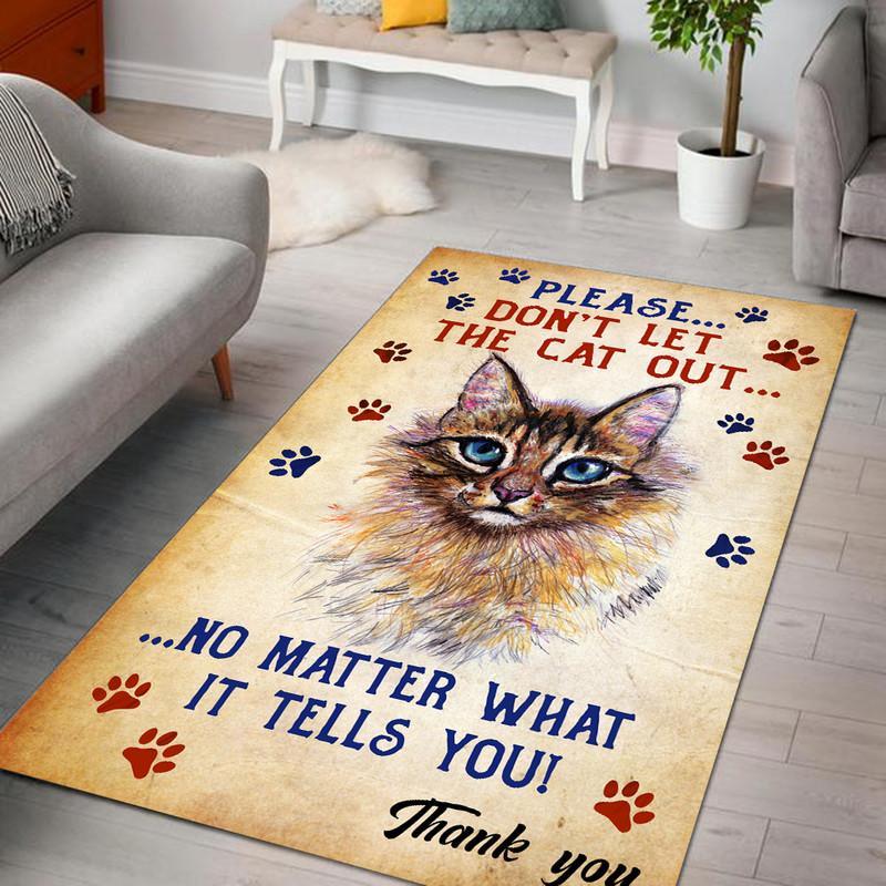 Don't Let The Cat Out Rug 06019