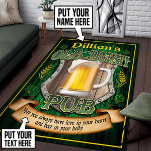 Personalized Irish Pub Rug 06482