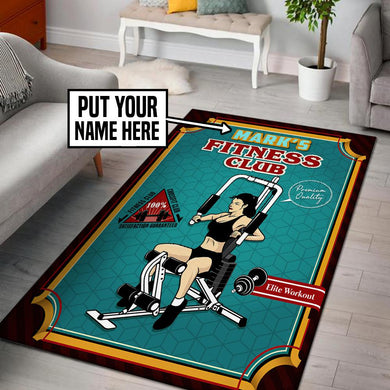 Personalized Fitness Club Rug 06715