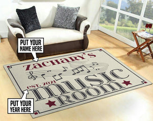 Personalized Music Room Rug 06422