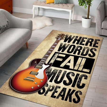 Where Words Fail Music Speaks Rug 05868