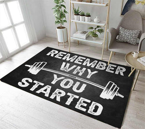 Fitness Remember Why You Started Rug 06669
