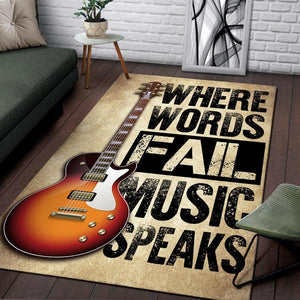Where Words Fail Music Speaks Rug 05868
