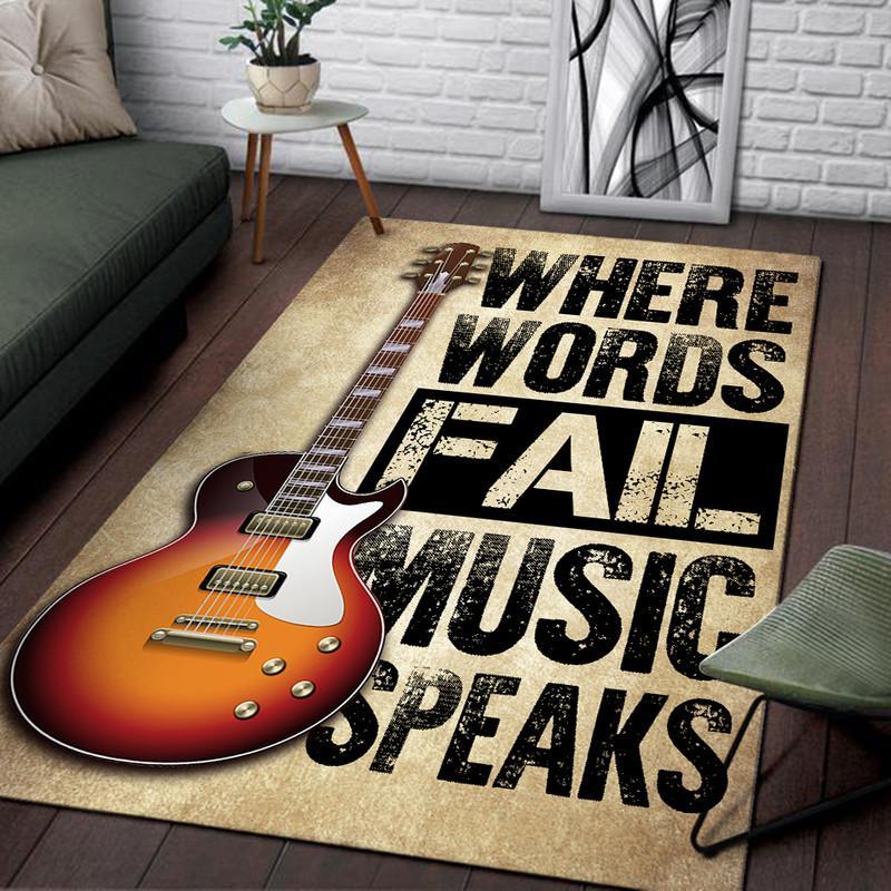 Where Words Fail Music Speaks Rug 05868
