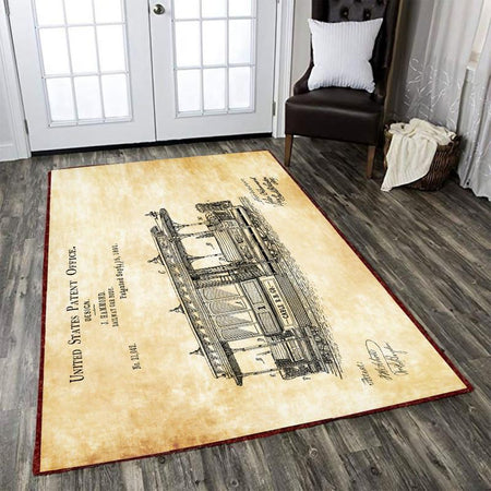 Locomotive Rug Locomotive Railway Railroad 04854