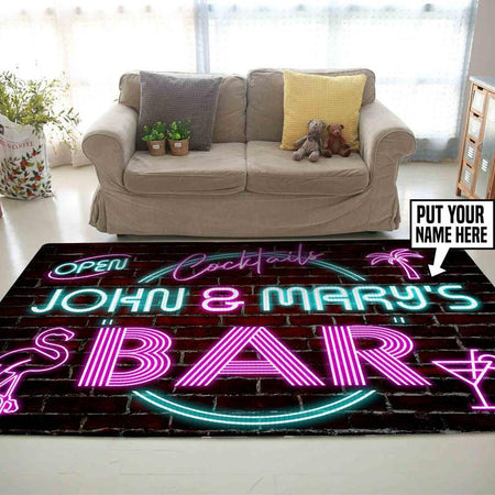 Personalized Cocktail Lounge Rug 06823
