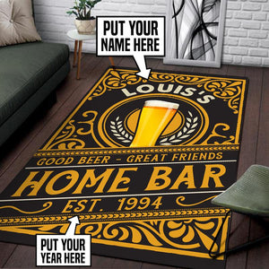 Personalized Home Bar Rug 06457