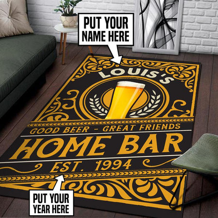 Personalized Home Bar Rug 06457