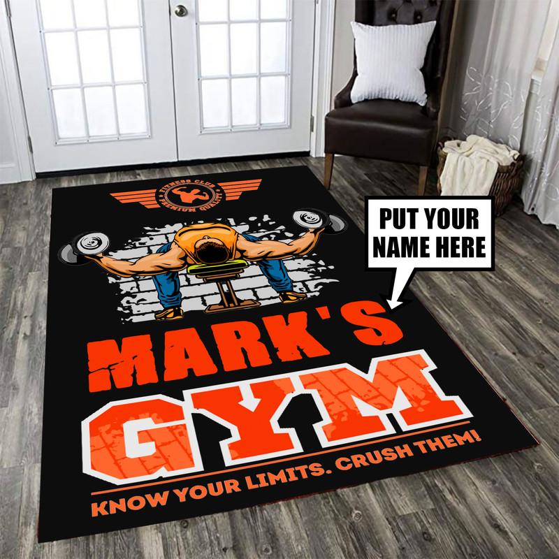 Personalized Fitness Club Rug 06720
