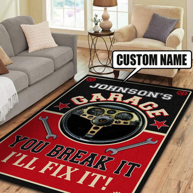 Personalized Garage Rug 07147