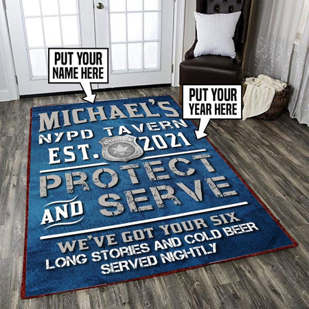 Personalized Police Rug 05974