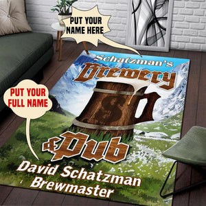 Personalized Brewery And Pub Rug 06459