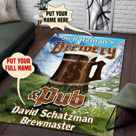 Personalized Brewery And Pub Rug 06459