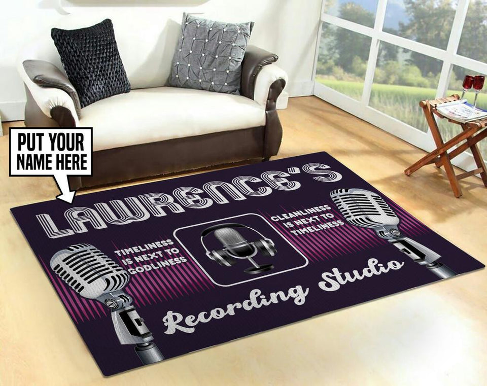 Personalized Recording Studio Rug 05653