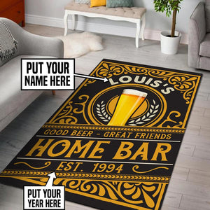 Personalized Home Bar Rug 06457