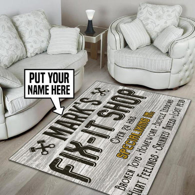 Personalized Fixit Shop Rug 05445